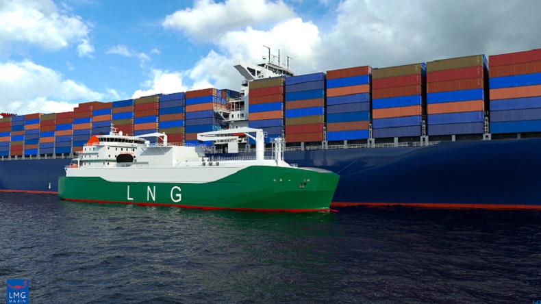 LNG bunkering of a containership