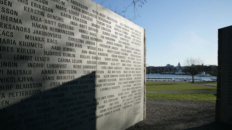 The Estonia ferry disaster memorial in Stockholm