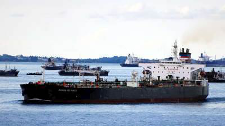 Floating storage tanker Benchamas 2 at sea