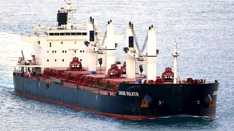 Bulk vessel Grebe Bulker at sea