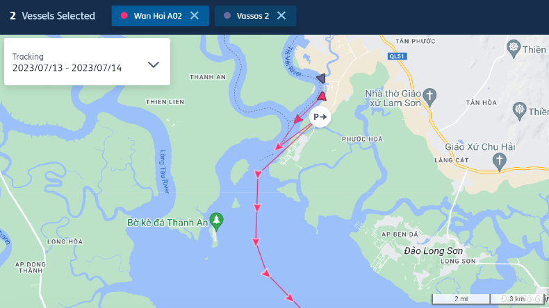 Wan Hai vessel collision July 2023 