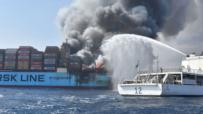 Maersk Honam firefighting 