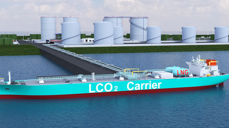 MOL's design of the LCO2 carrier.
