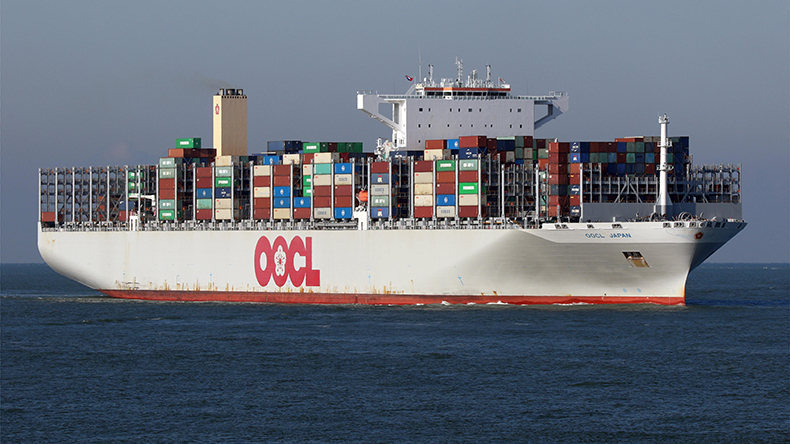 OOCL Japan  port of Rotterdam 30 October 2019 Martin Luke / Alamy Stock Photo