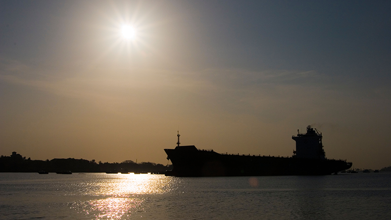 Containership silhouette 