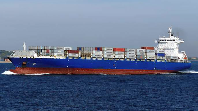 Lomar Shipping’s containership Windermere at sea.