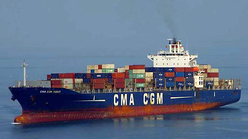 Containership CMA CGM Puget at sea