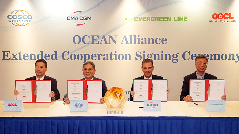 Carriers in the Ocean Alliance sign an agreement