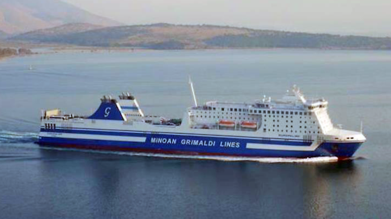 Grimaldi passenger ro-ro Europalink at sea