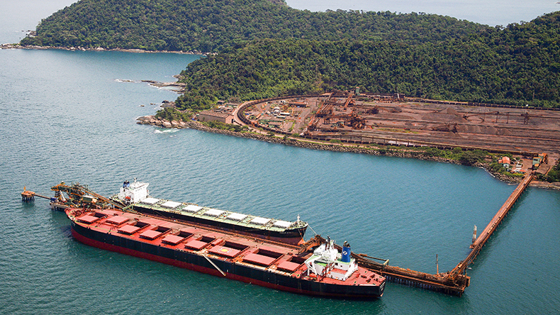 Guaiba iron ore terminal in Brazil