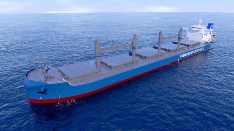 MOL methanol dry bulker vessel at sea