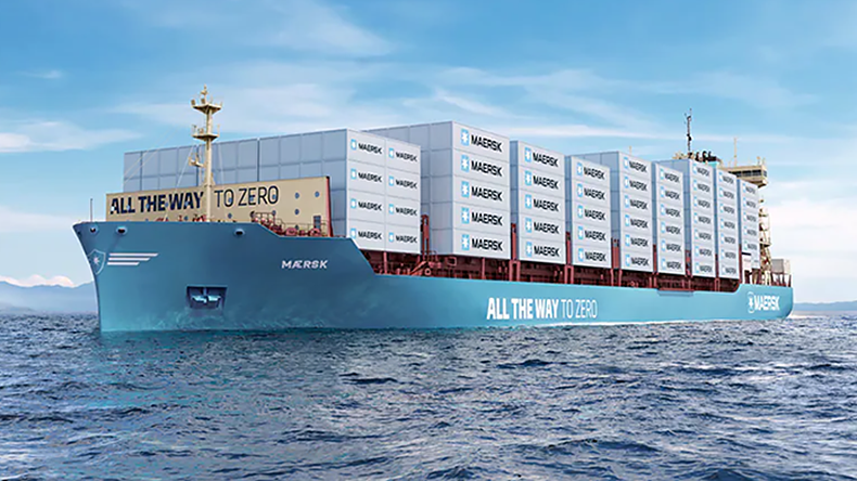 MAERSK methanol-fuelled containership, known as Hull Number 4168