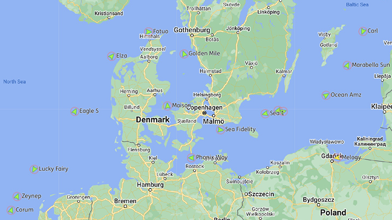Map of Denmark Strait