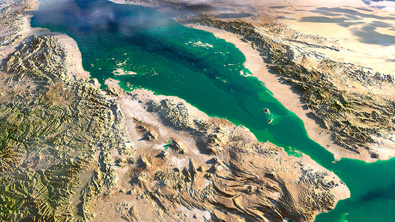 Red Sea satellite view