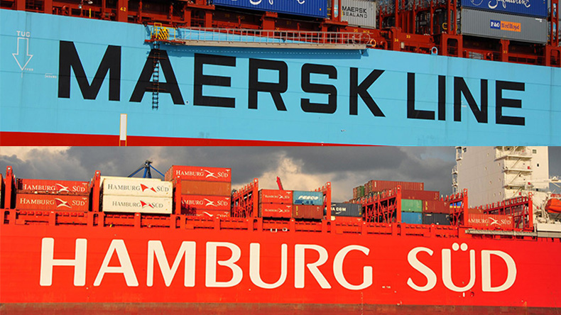 Maersk and Hamburg Sud logos