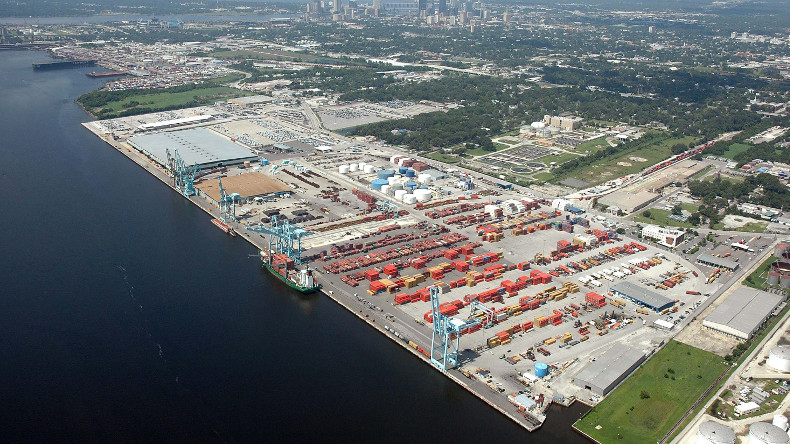 Jacksonville Port in Florida, USA