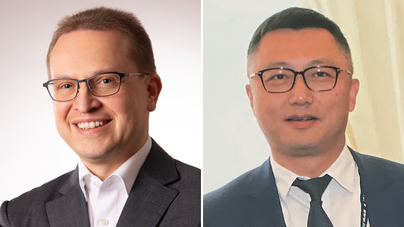 V.Group executives, from left: Benjamin Sprotte, chief executive of shipmanagement, and managing director for China Benjamin Shen