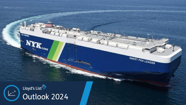 NYK's Sweet Pea Leader, one of only six vehicle carriers delivered in 2023