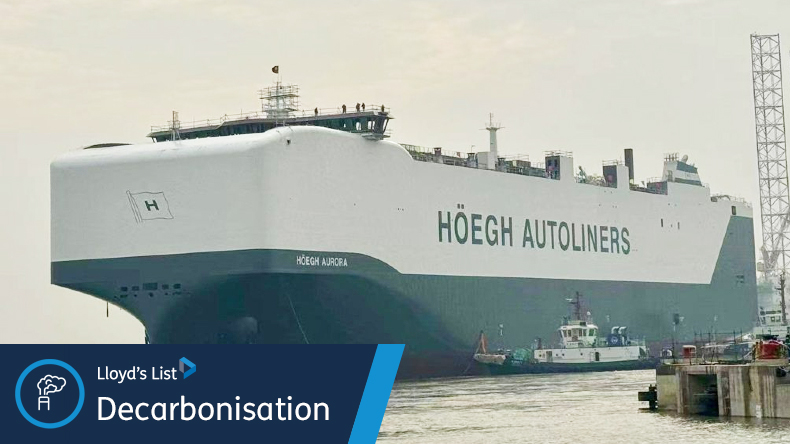 Höegh Aurora, the first of 12 multi-fuel vehicle carriers