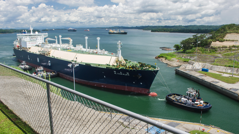 LNG carrier in Panama Canal