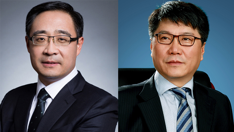 Zhao Guicai, chief executive, ICBC Financial Leasing (left) and Zhao Jiong, chairman, Bocomm Leasing