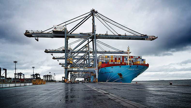 London Gateway, UK: the 18,270 teu Maersk Mc-Kinney Moller made the first call at the terminal on the 2M alliance’s AE7/Condor service in November 2018.