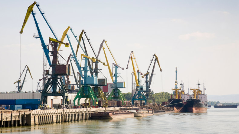 Izmail port in Ukraine