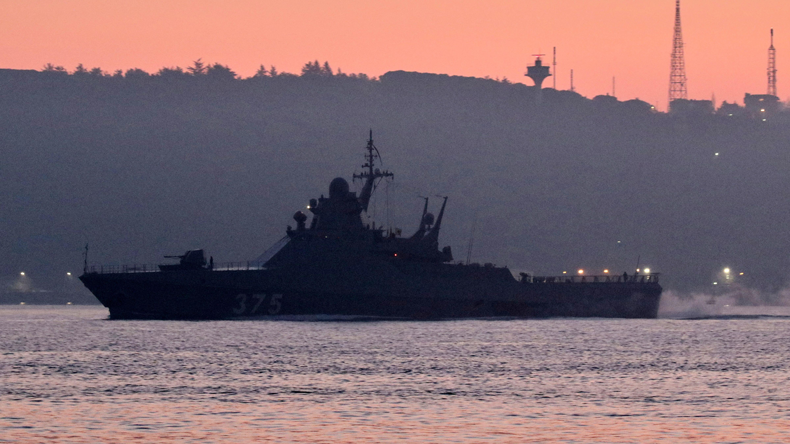 Russian Navy's corvette Dmitry Rogachev sails in Bosporus